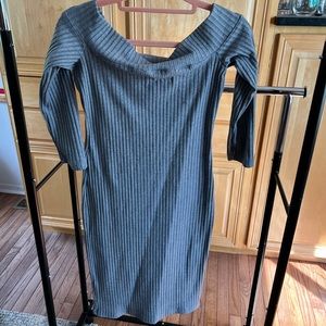 Off shoulder body con dress